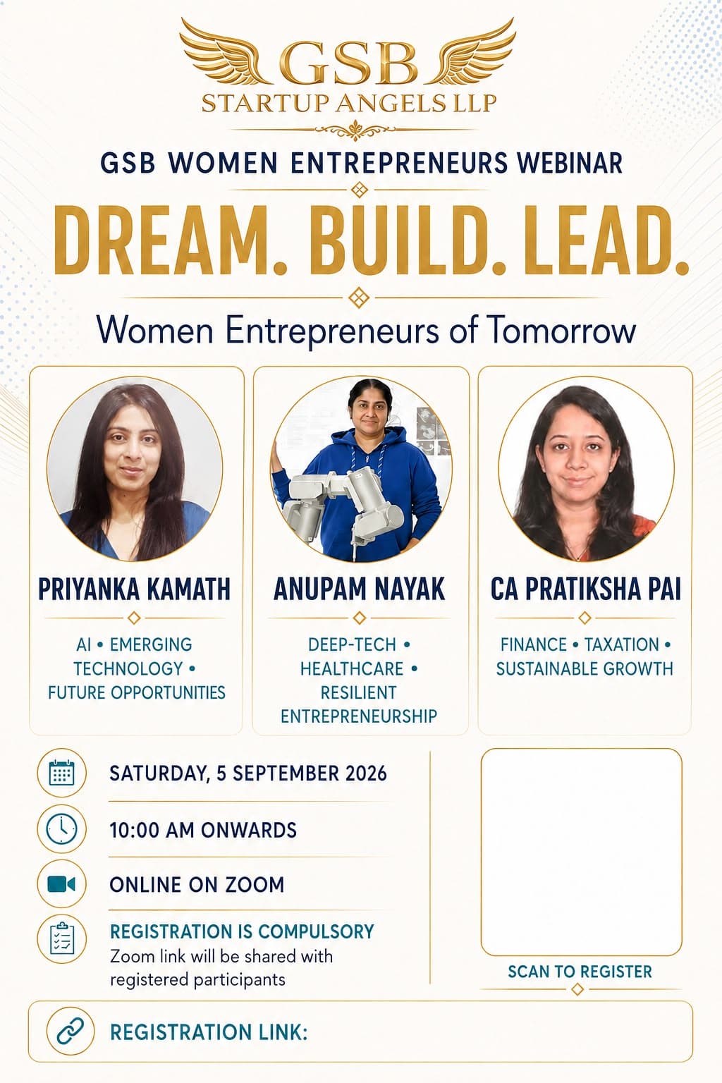 🚀 GSB WOMEN ENTREPRENEURS WEBINAR 🚀